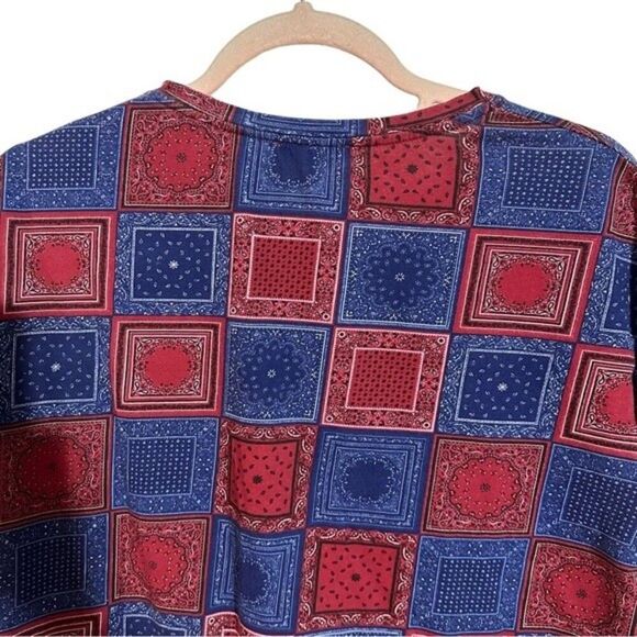 Zara Bandana Pattern Tee Shirt Sz M - Picture 5 of 6